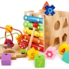 The wooden multi-functional intelligence box is highly entertaining and colorful. It can exercise babies' hand-eye coordination, visual ability, logical thinking ability, early education enlightenment training, and parent-child games Specification image